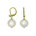 Pearl Eurowire Vermeil Earrings